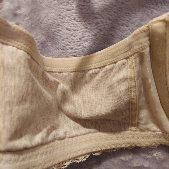 Ambrielle 42D Bra Organic Cotton Demi Underwire covertable straps jersey tan - Picture 13 of 16